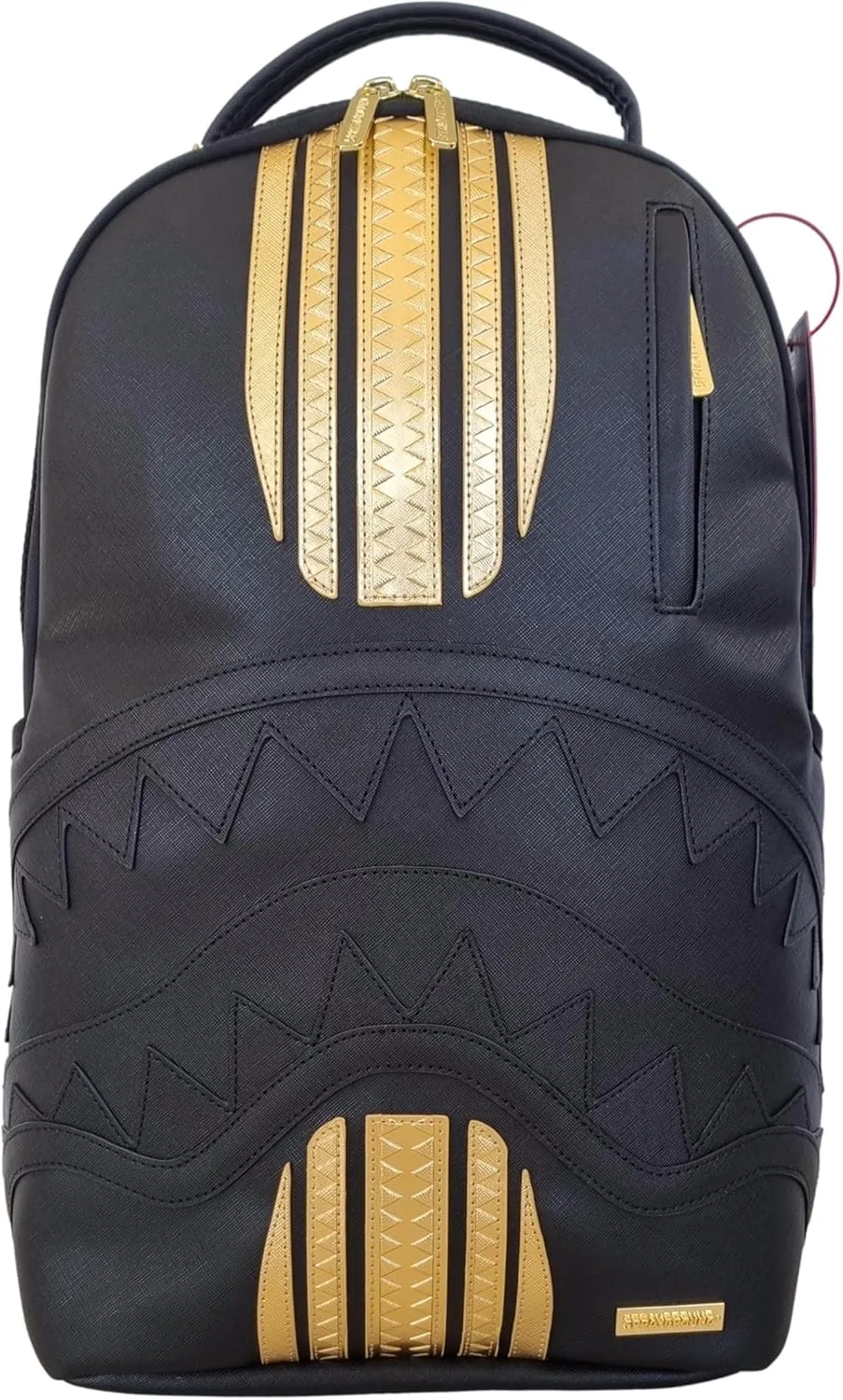 SPRAYGROUND Limited Edition 910B7515NSZ Italy Racing Golden Stripes Backpack Black, Black, M