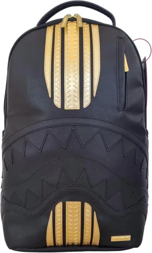 SPRAYGROUND Limited Edition 910B7515NSZ Italy Racing Golden Stripes Backpack Black, Black, M