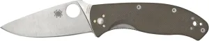 Spyderco Tenacious Folding Utility Pocket Knife - 3.35" Brown, CPM M4 Steel Blade, G-10 Handle, PlainEdge - C122GBNM4P