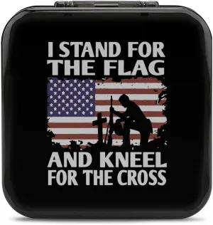 Stand for Flag Kneel for Cross Game Memory Card Case Compatible with Switch Storage Organizer 24 Micro SD Cartridge Slots Hard Box