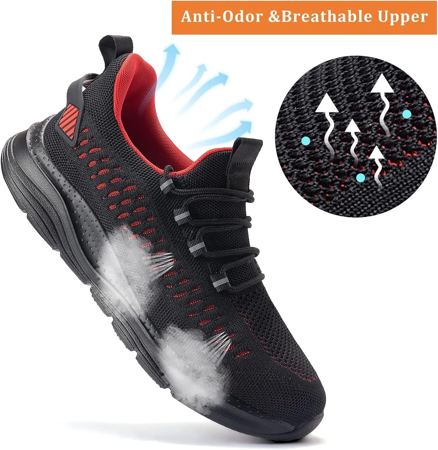 Steel Toe Shoes for Men and Women Comfortable Lightweight Work Safety Shoes Puncture Proof Slip Resistant Indestructible Sneakers Construction Work Utility