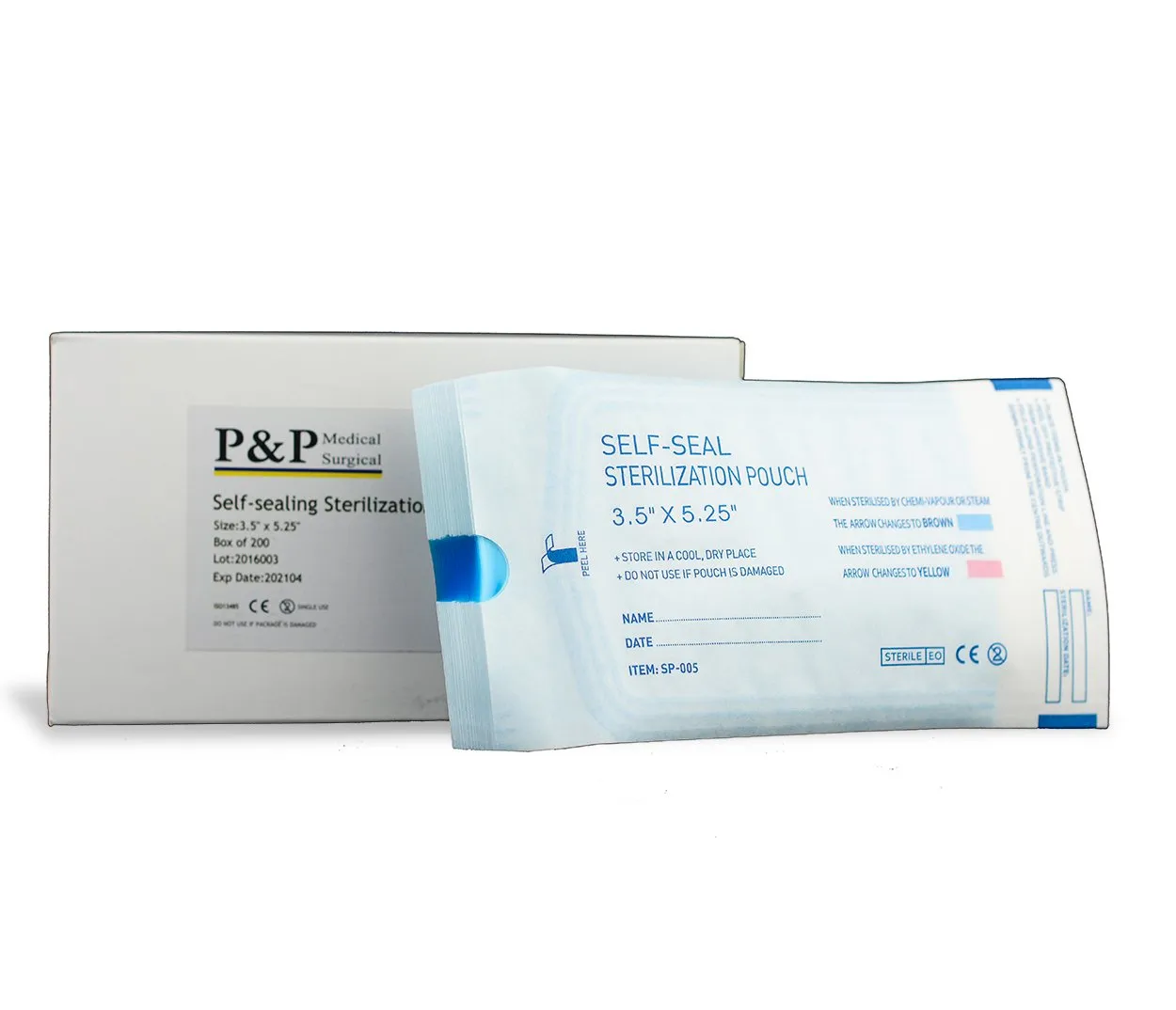 Sterilization Pouches 3.5”x5.25” Self-Sealing Autoclave Bags with Indicators for Professional Surgical Instrument Cleaning Box of 1000