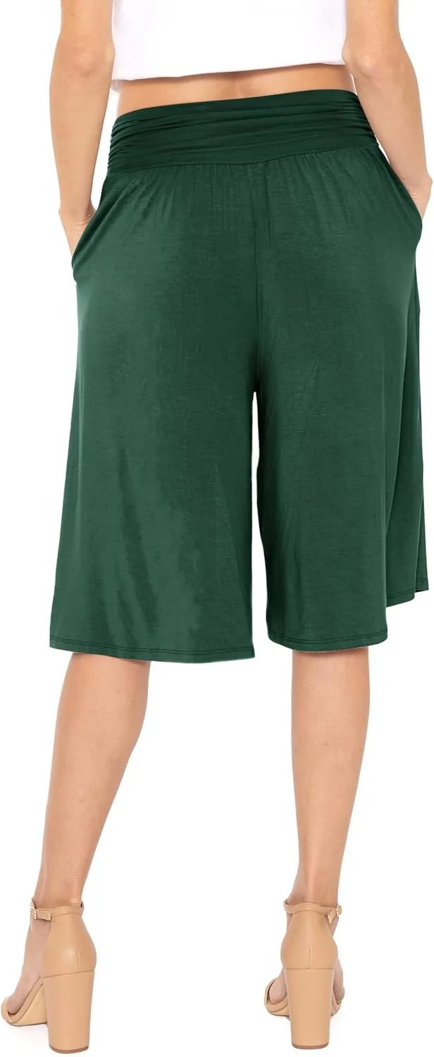 STRETCH IS COMFORT Women's Straight Leg and Flowy Gaucho Pants with Pockets | Small-5X