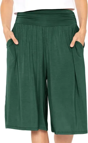 STRETCH IS COMFORT Women's Straight Leg and Flowy Gaucho Pants with Pockets | Small-5X