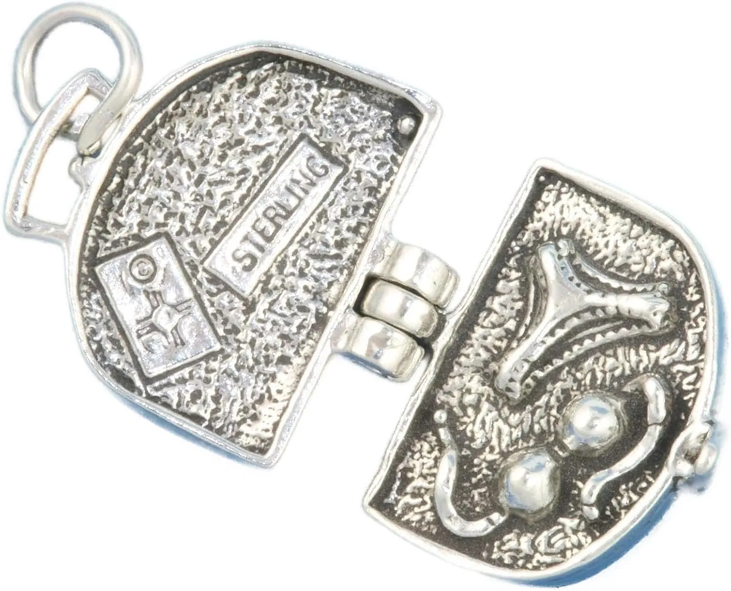 Suitcase Luggage Travel Bag Opens Movable 3D 925 Solid Sterling Silver Charm Handcrafted, universal fit, vibrant enamel, secure design, artisan quality TREISM02326