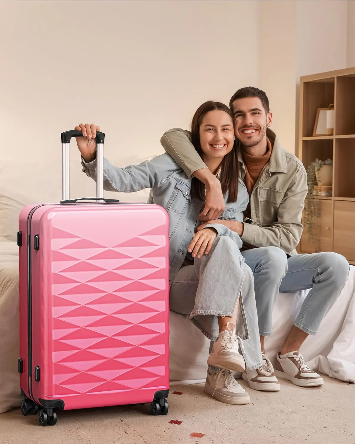Suitour Luggage Sets with Spinner Wheels TSA Lock, 20/28 Luggage sets 2 piece for Travel