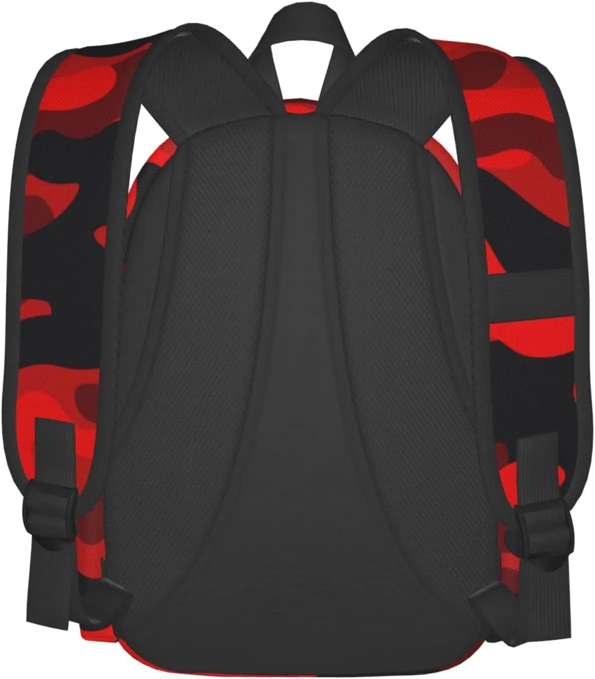 SUPLUCHOM School Backpack Military Camouflake Camo Red Black Casual Daypack Men Women Polyester Laptop Bag with Side Pockets Bookbag for Travel Hiking Work Student Over 3 Years Old Kids