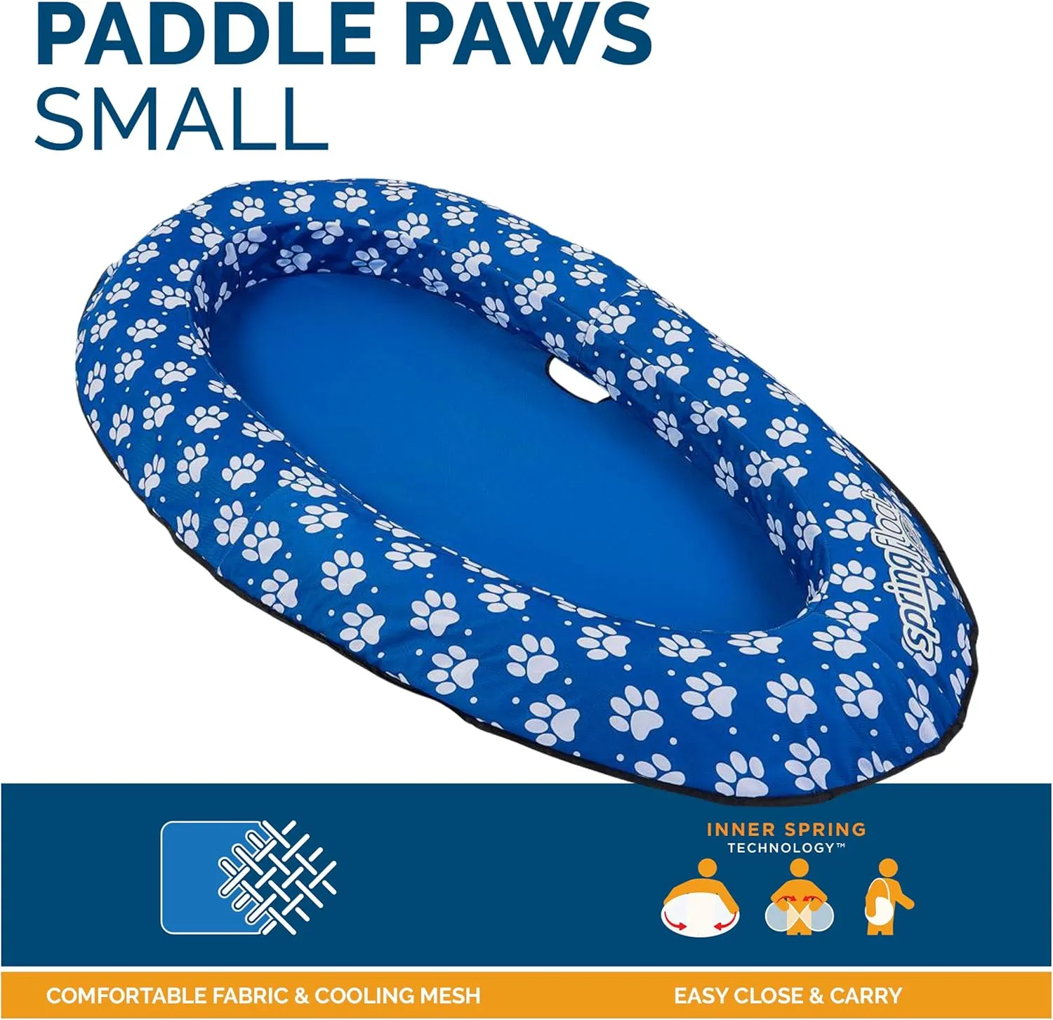 SwimWays Paddle Paws Spring Float Dog Raft, Small (0-65 lbs.)