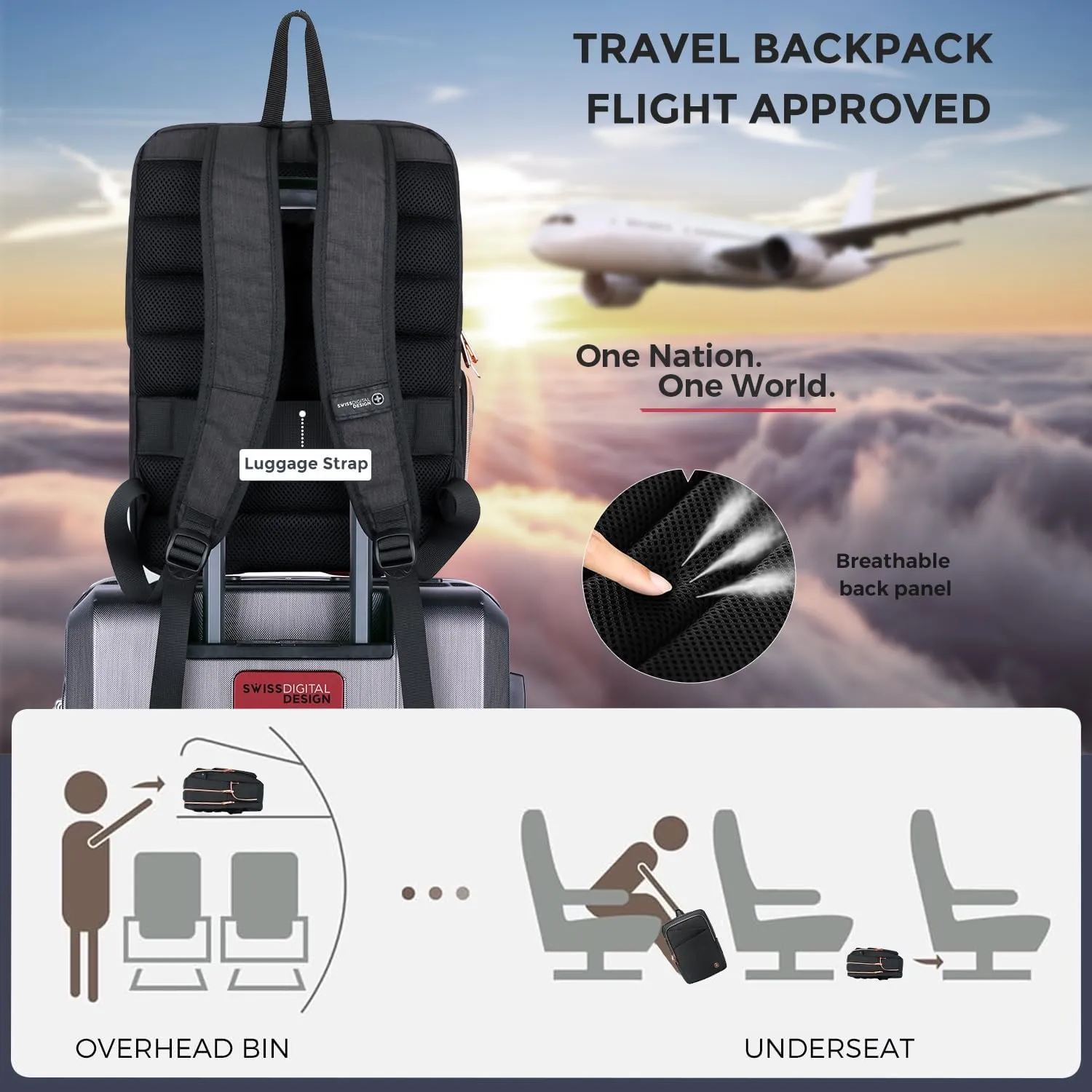 Swissdigital Design Business Laptop Backpack For Women,With USB Charging Port Computer Work Backpack,Fits 15.6 Inch Laptop Travel Casual Backpack,Black | KATY ROSE