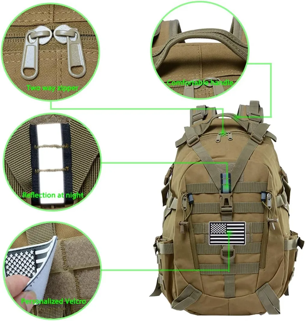 Tactical Backpack Military Molle Bag Camping Trekking Fishing Gym Traveling Motorcycle Hiking Daypack