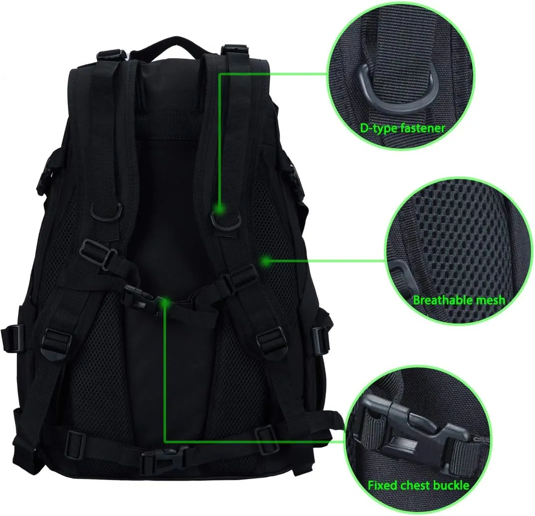 Tactical Backpack Military Molle Bag Camping Trekking Fishing Gym Traveling Motorcycle Hiking Daypack