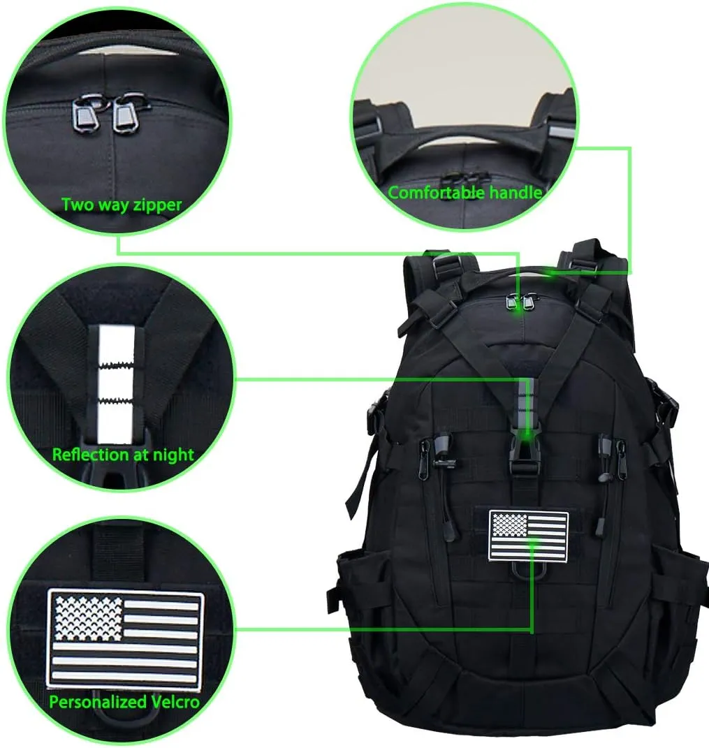 Tactical Backpack Military Molle Bag Camping Trekking Fishing Gym Traveling Motorcycle Hiking Daypack