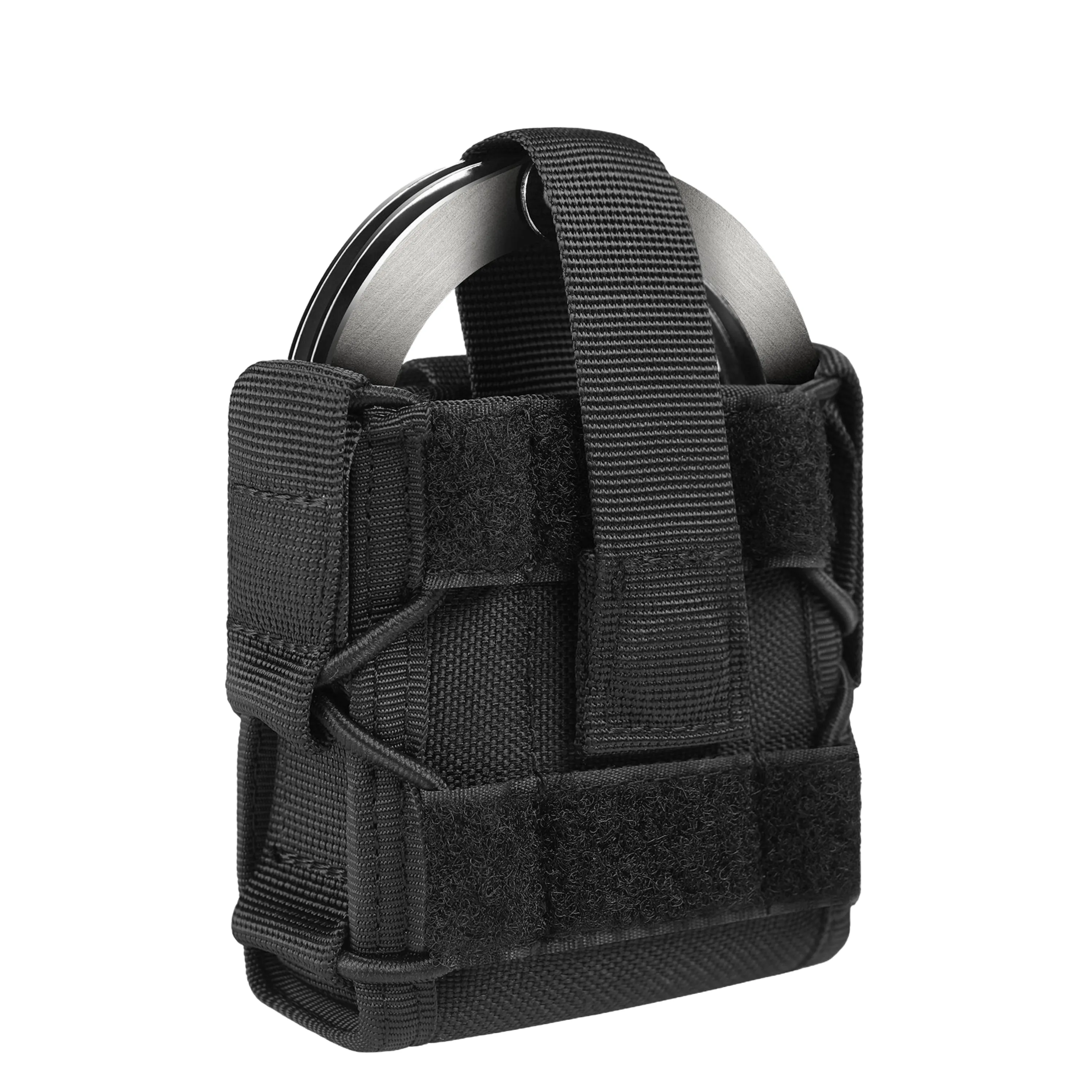 Tactical Open-Top MOLLE Handcuff Holster Pouch with Secure Fastening