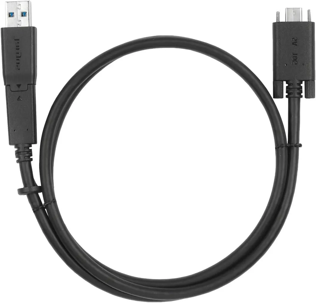 Targus USB-C Male to USB-C Male Cable with Screw and USB-A Tether, 1M Length for Secure and Reliable Connectivity, Compact Design for Travel (ACC1133GLX)