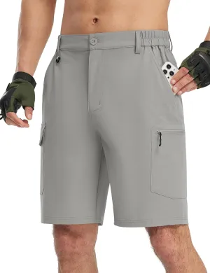 TBMPOY Men's Hiking Shorts Quick Dry 6 Cargo Pockets Water Resistants Stretch Shorts with Pockets