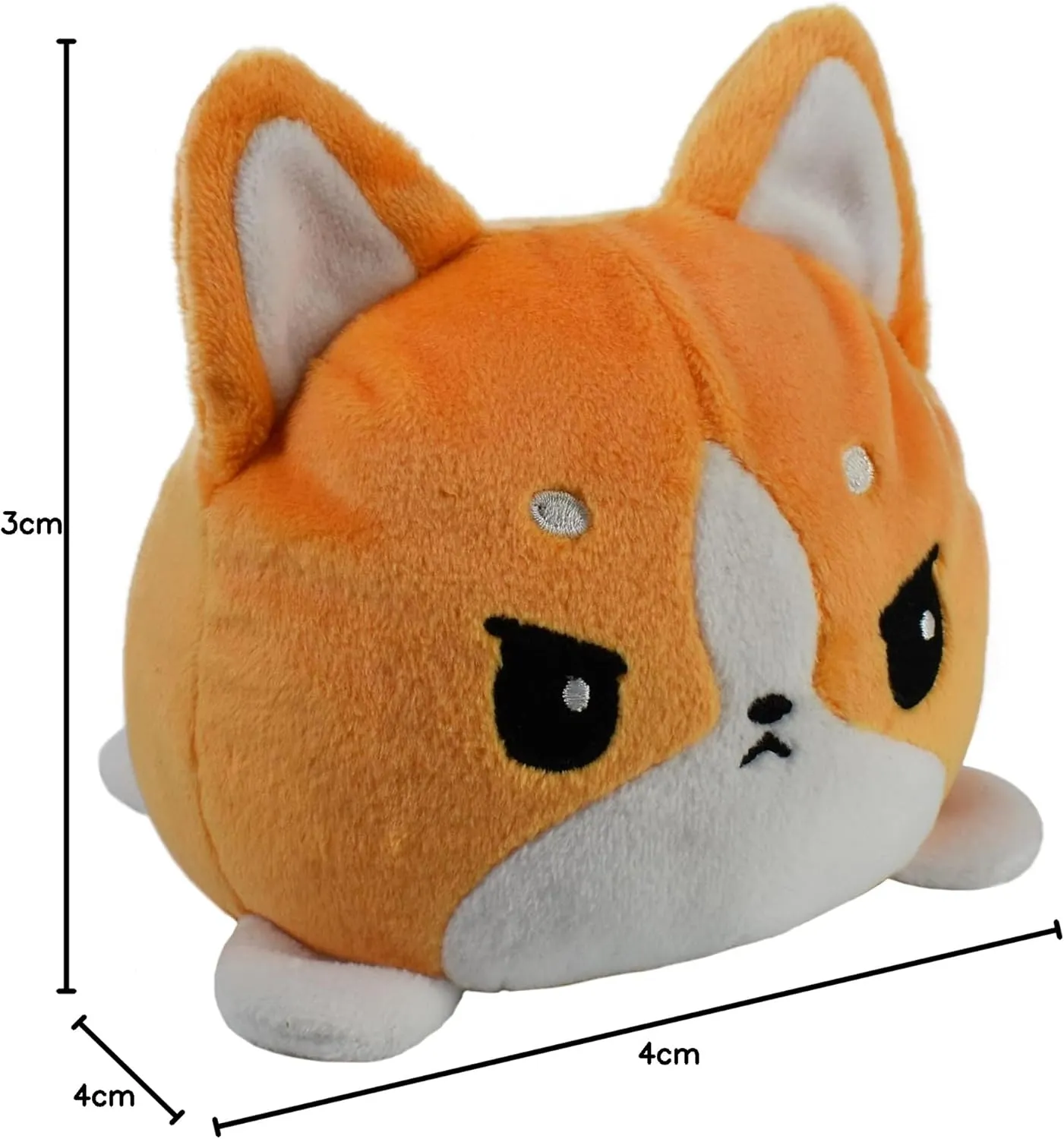 TeeTurtle - The Original Reversible Dog Plushie - Corgi - Cute Sensory Fidget Stuffed Animals That Show Your Mood
