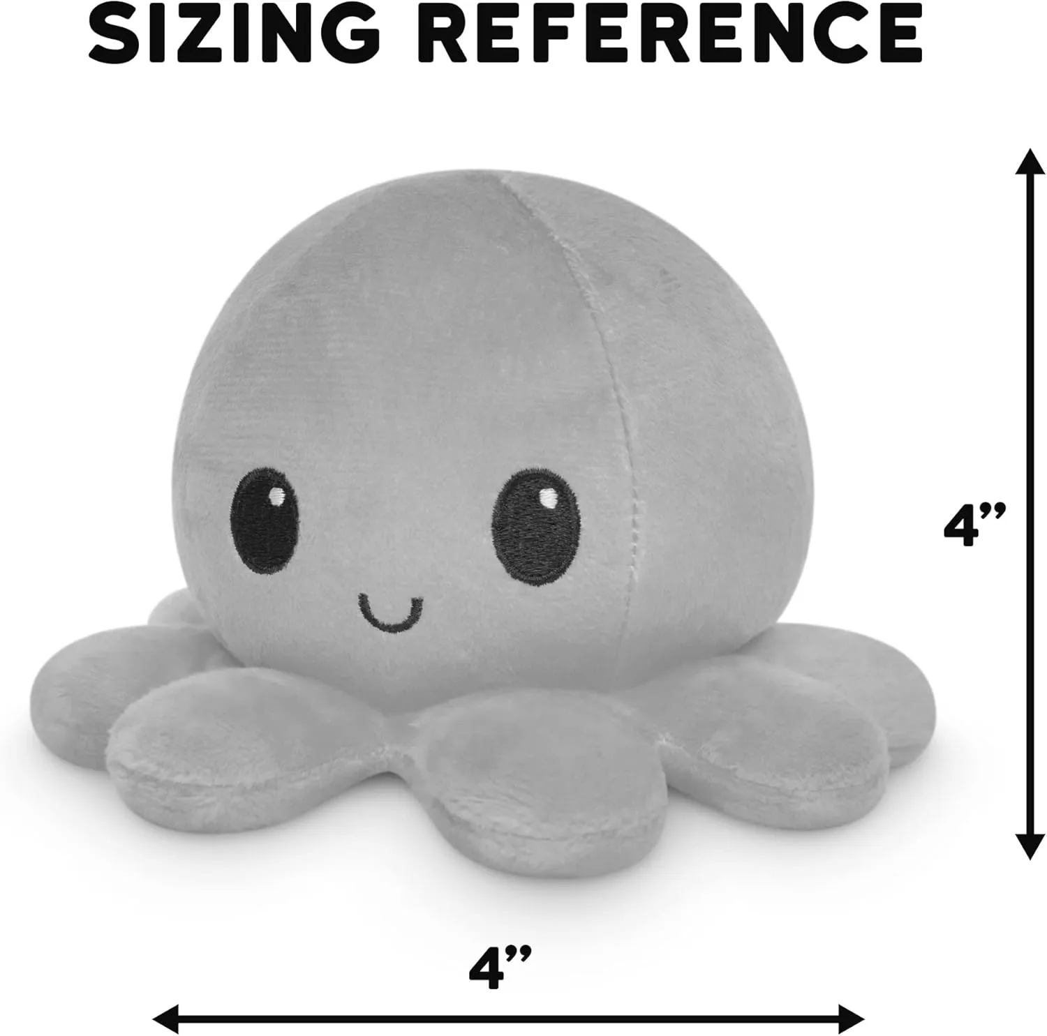 TeeTurtle - The Original Reversible Octopus Plushie - Pink   Aqua - Cute Sensory Fidget Stuffed Animals That Show Your Mood, 4 inch