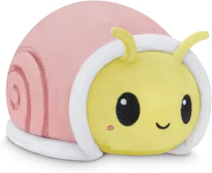 TeeTurtle - The Original Reversible Snail Plushie - Pink   Aqua - Cute Sensory Fidget Stuffed Animals That Show Your Mood!