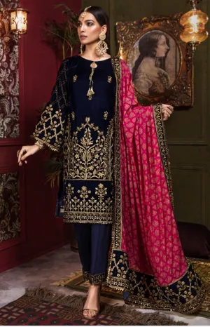Tehzeeb by Mohagni/Embroideried Velvet Wedding Collection/MV 02