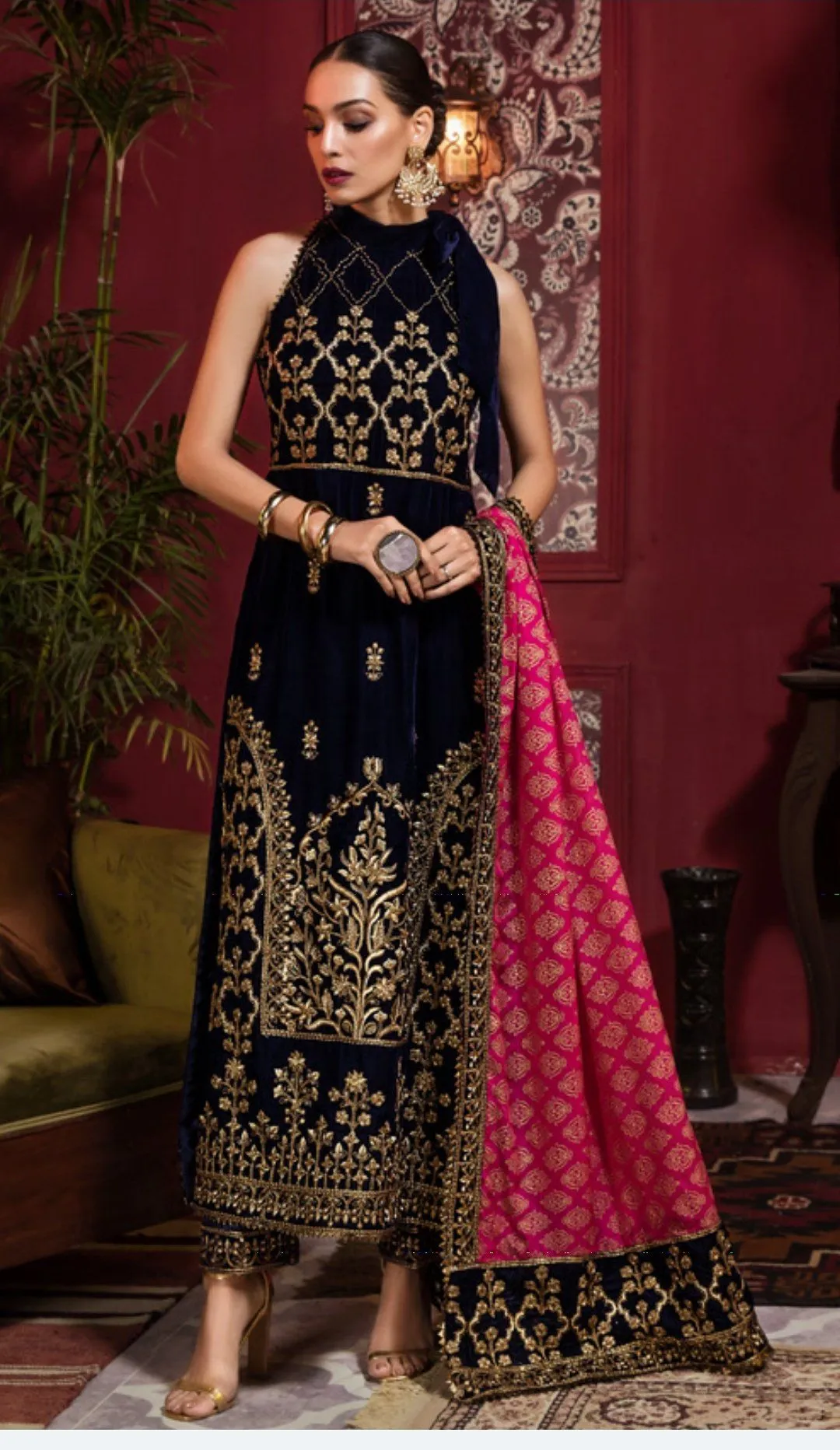 Tehzeeb by Mohagni/Embroideried Velvet Wedding Collection/MV 02