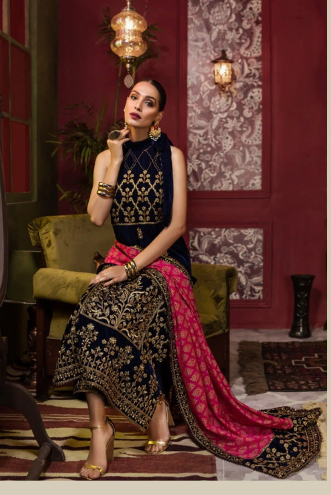Tehzeeb by Mohagni/Embroideried Velvet Wedding Collection/MV 02