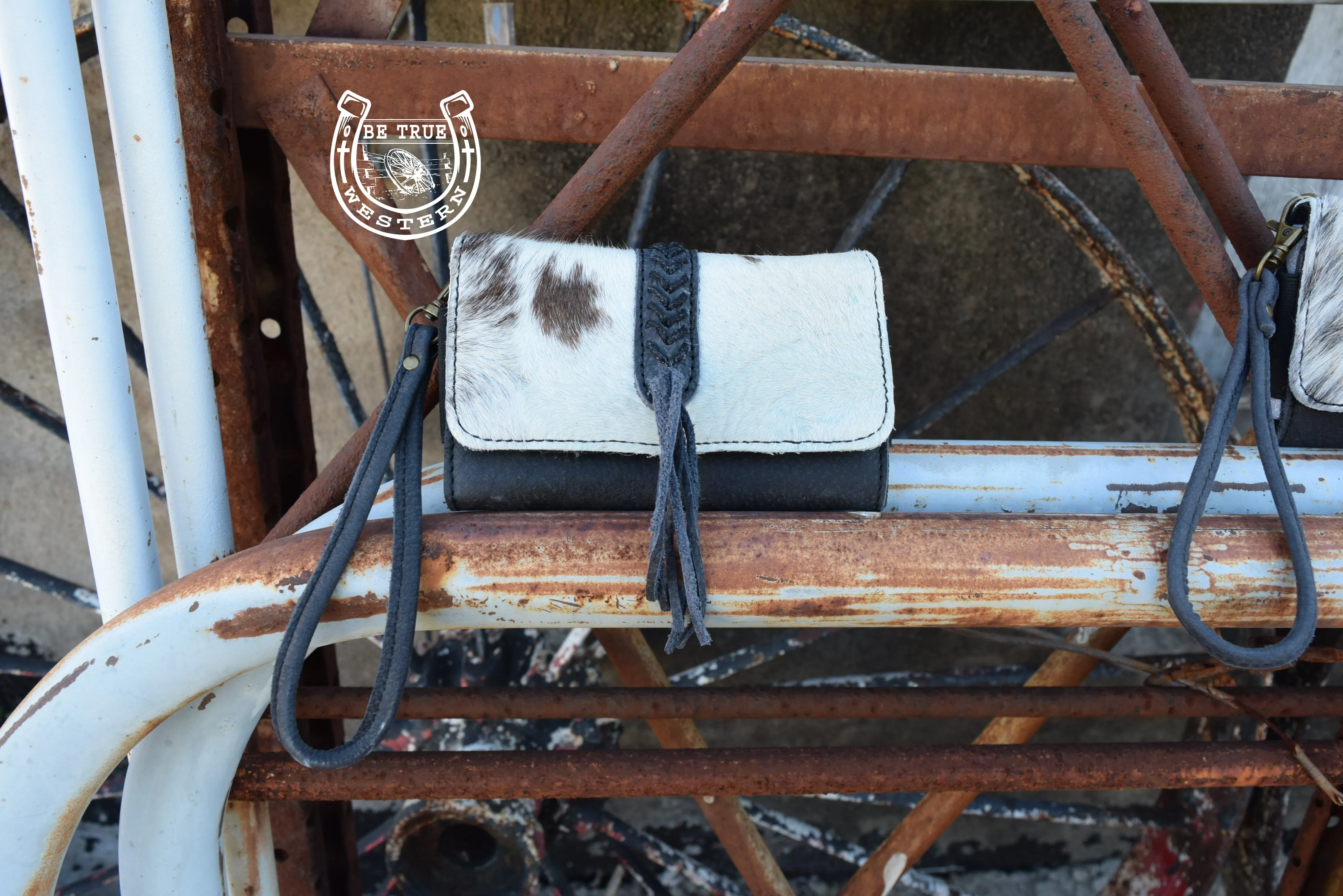 The Braided Cowhide Wristlet Wallet