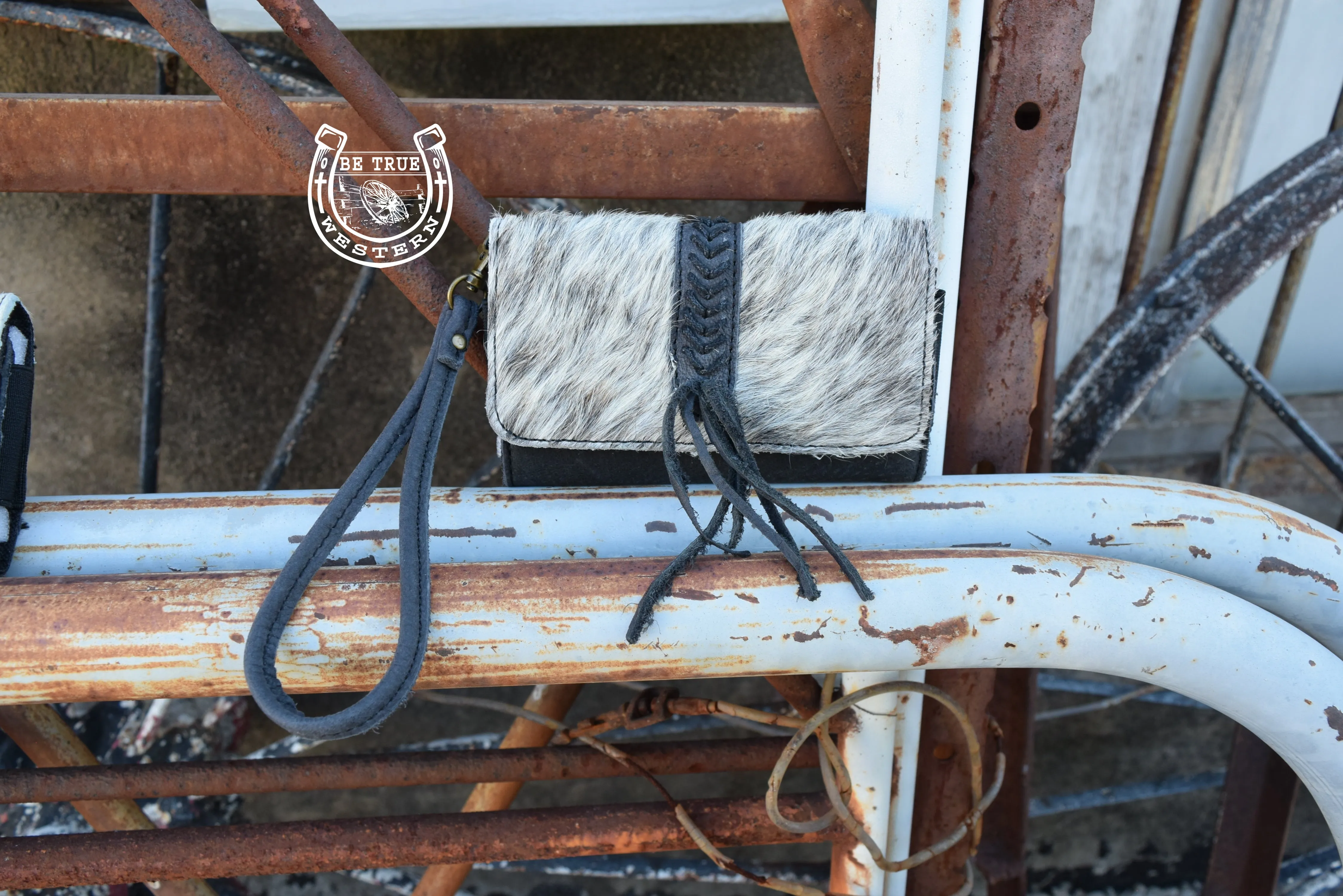 The Braided Cowhide Wristlet Wallet