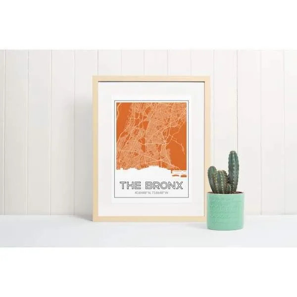 The Bronx, New York road map and skyline | Handshake