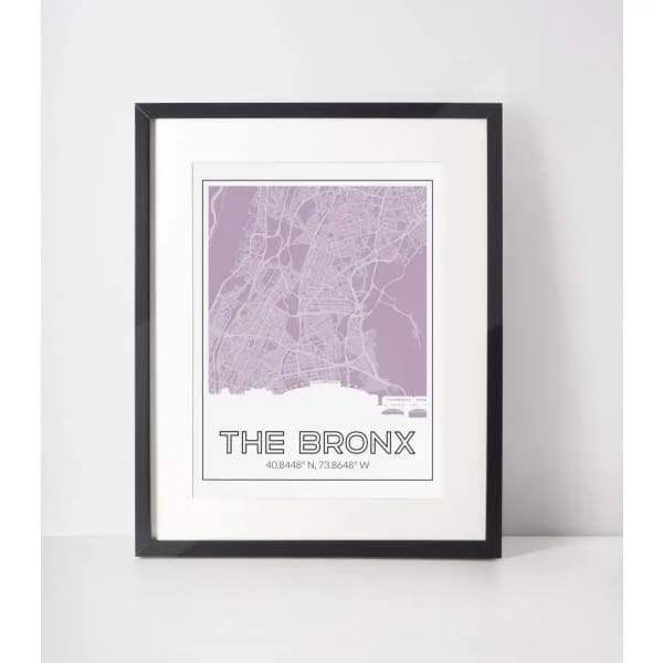 The Bronx, New York road map and skyline | Handshake