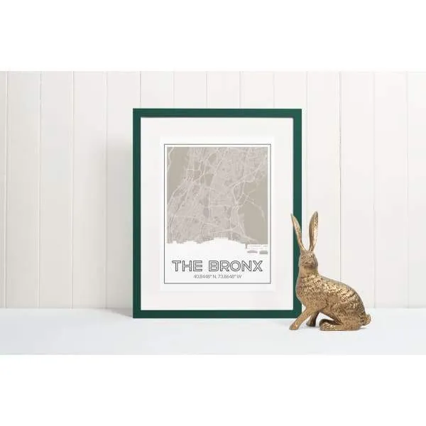 The Bronx, New York road map and skyline | Handshake