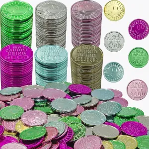 The Dreidel Company Plastic Coins, I was Caught Being Good, Educational & Classroom Learning Activities Party Favor (500-Pack)
