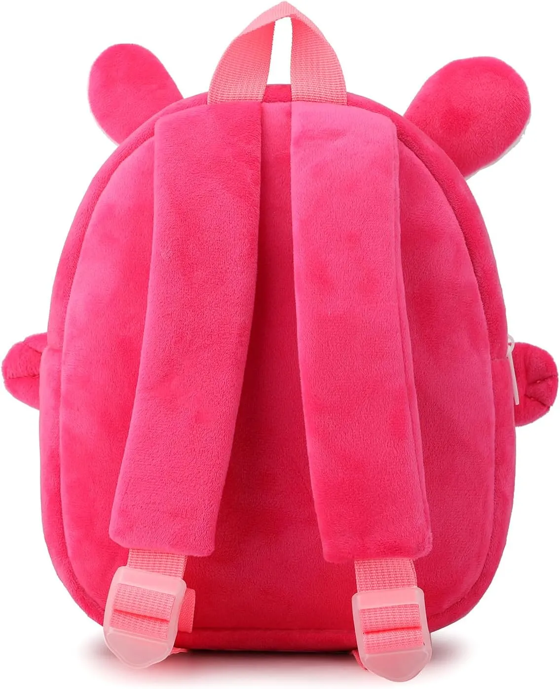 Toddler Backpack for Boys and Girls, Cute Soft Plush Animal Cartoon Mini Backpack Little For Kids 2-6 Years (Fuchsia Bunny)
