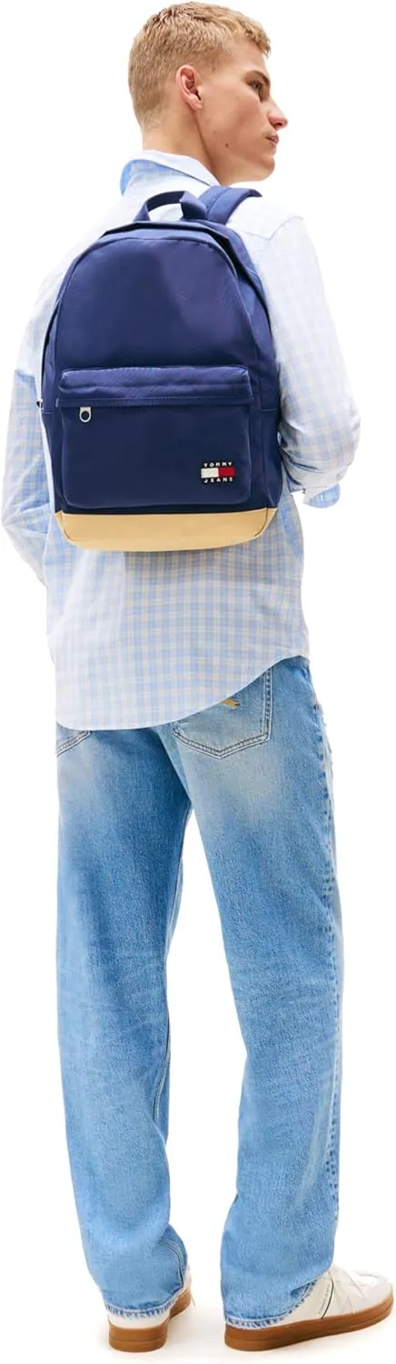 Tommy Jeans Men's Essential Daily Backpack with Laptop Sleeve, Velvet Blue, One Size