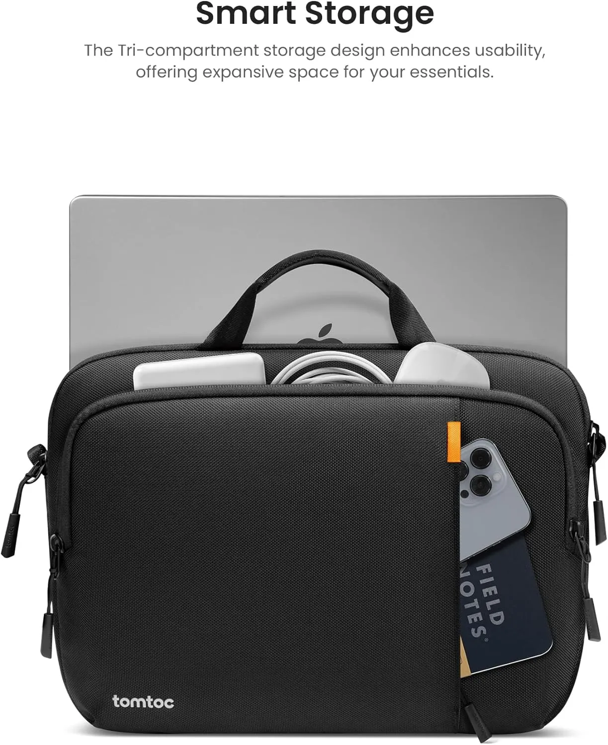 tomtoc 360 Protective Laptop Carry Case for 14-inch MacBook Pro M4/M3/M2/M1 Pro/Max A3112 A3401 A3185 A2992 A2918, Water-resistant Laptop Shoulder Bag for 13-inch MacBook/iPad Pro M4/iPad Air M3 M2