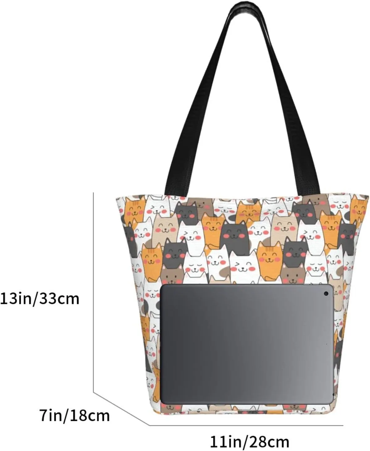 Tote Bag For Women Shoulder Bags Casual Shopping Cloth Reusable Handbags Heavy Duty For Beach Groceries Books Gym Work Travel