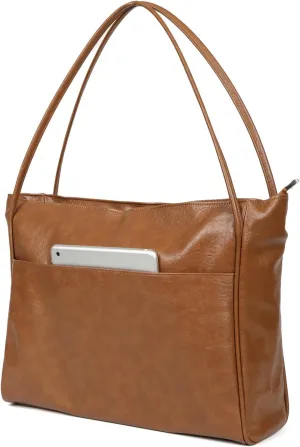 Tote Bag for Women Work Purses for Women with Zipper Vegan Leather Ladies Shoulder Purse and Handbags