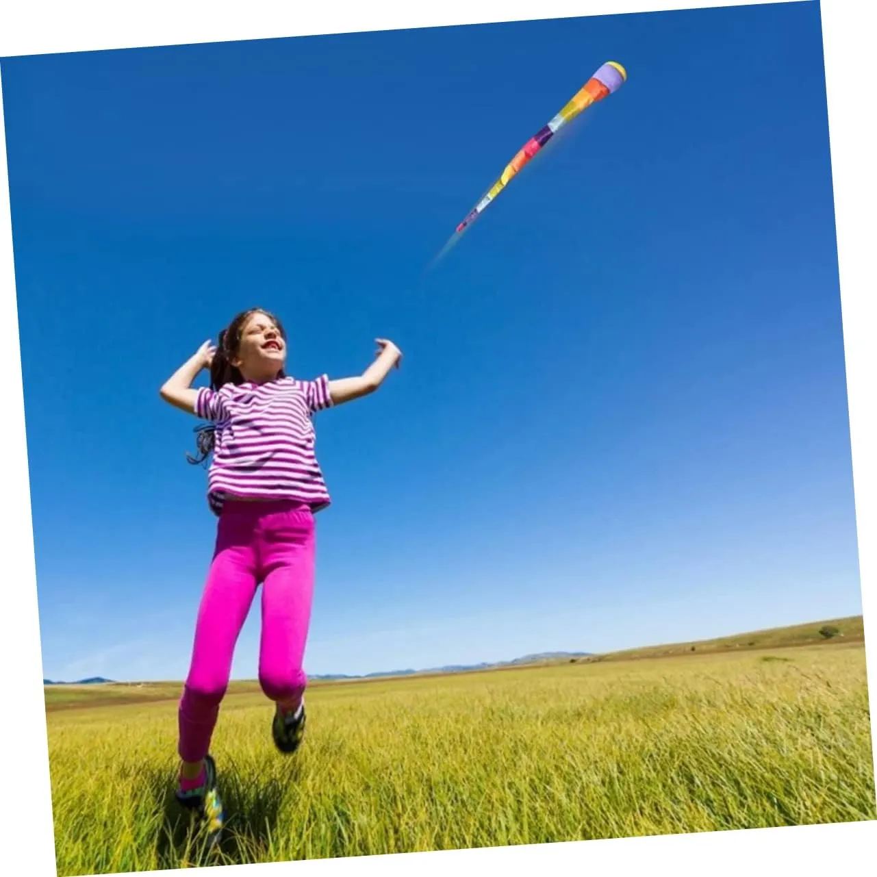Toyvian 4 Pcs Throw and Catch Comet Balls with Rainbow Tail for School Sports Training, 25.5 inch Long
