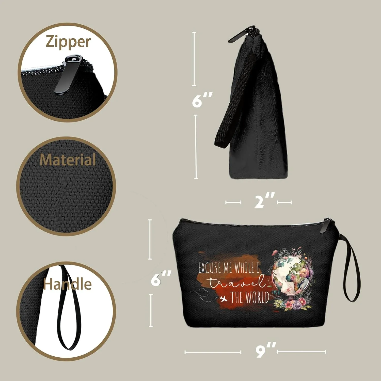 Travel Gifts - Makeup Bag Organizer for Women, Perfect for Birthday, Christmas, or Any Occasion