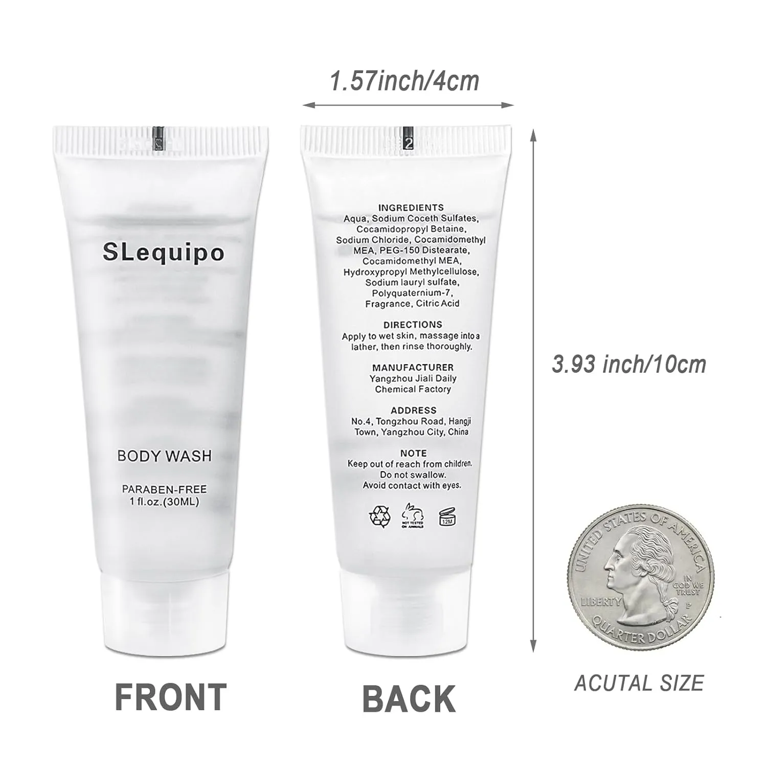 Travel Size Body Wash (1 fl oz, 30 Pack), Refreshing Hotel Body Wash, Mini and Small Size Guest Hotel Toiletries in Bulk