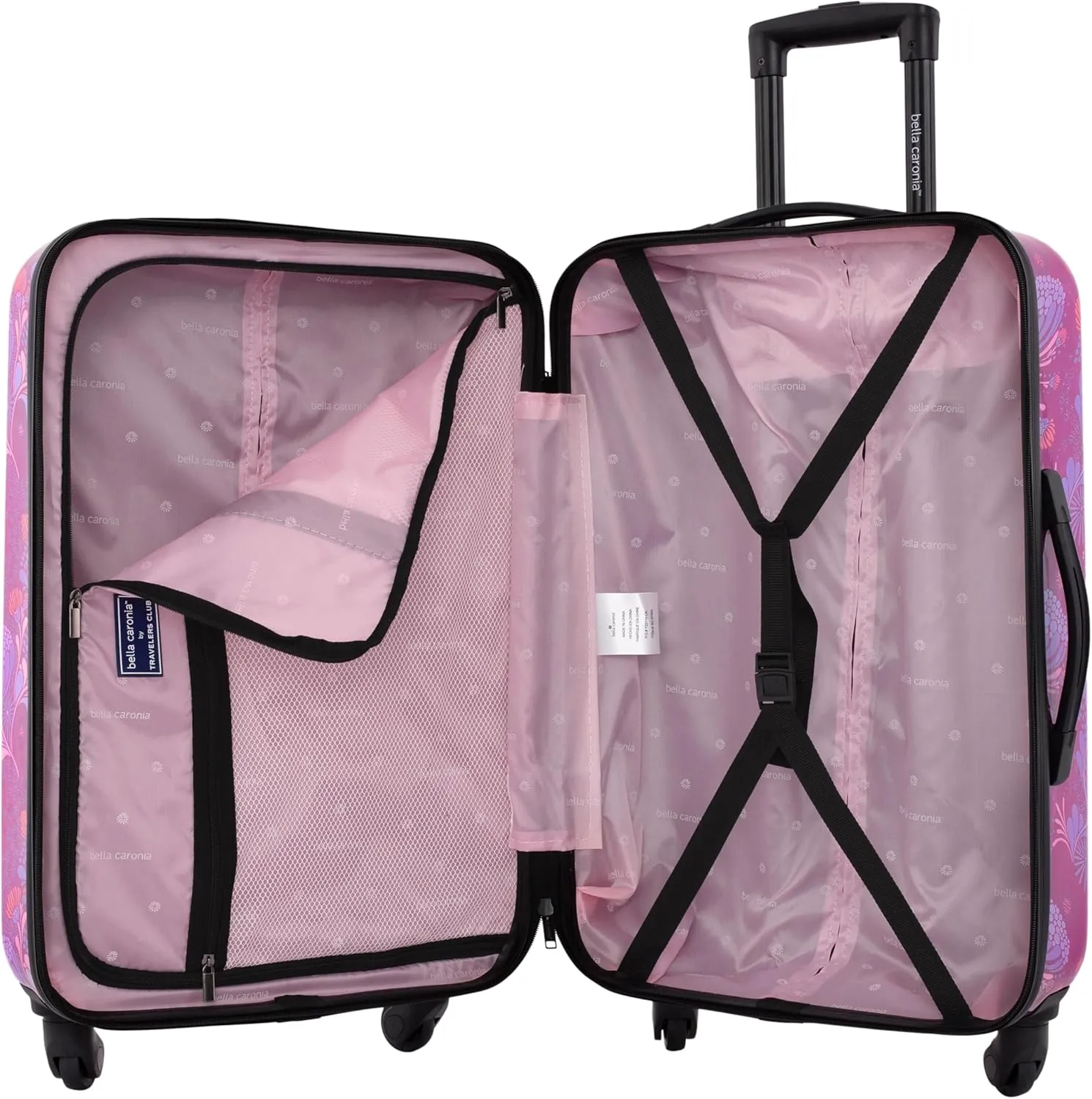 Travelers Club Bella Caronia 20" Carry-On Voguish Luggage, Style Flora, 3 Piece Set