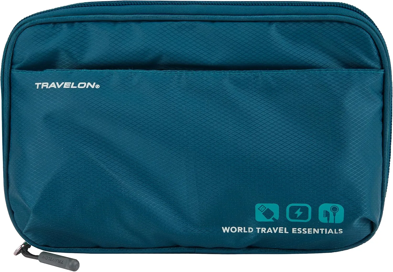 Travelon Travelon World Travel Essentials Tech Organizer Packing Organizer, Peacock Teal