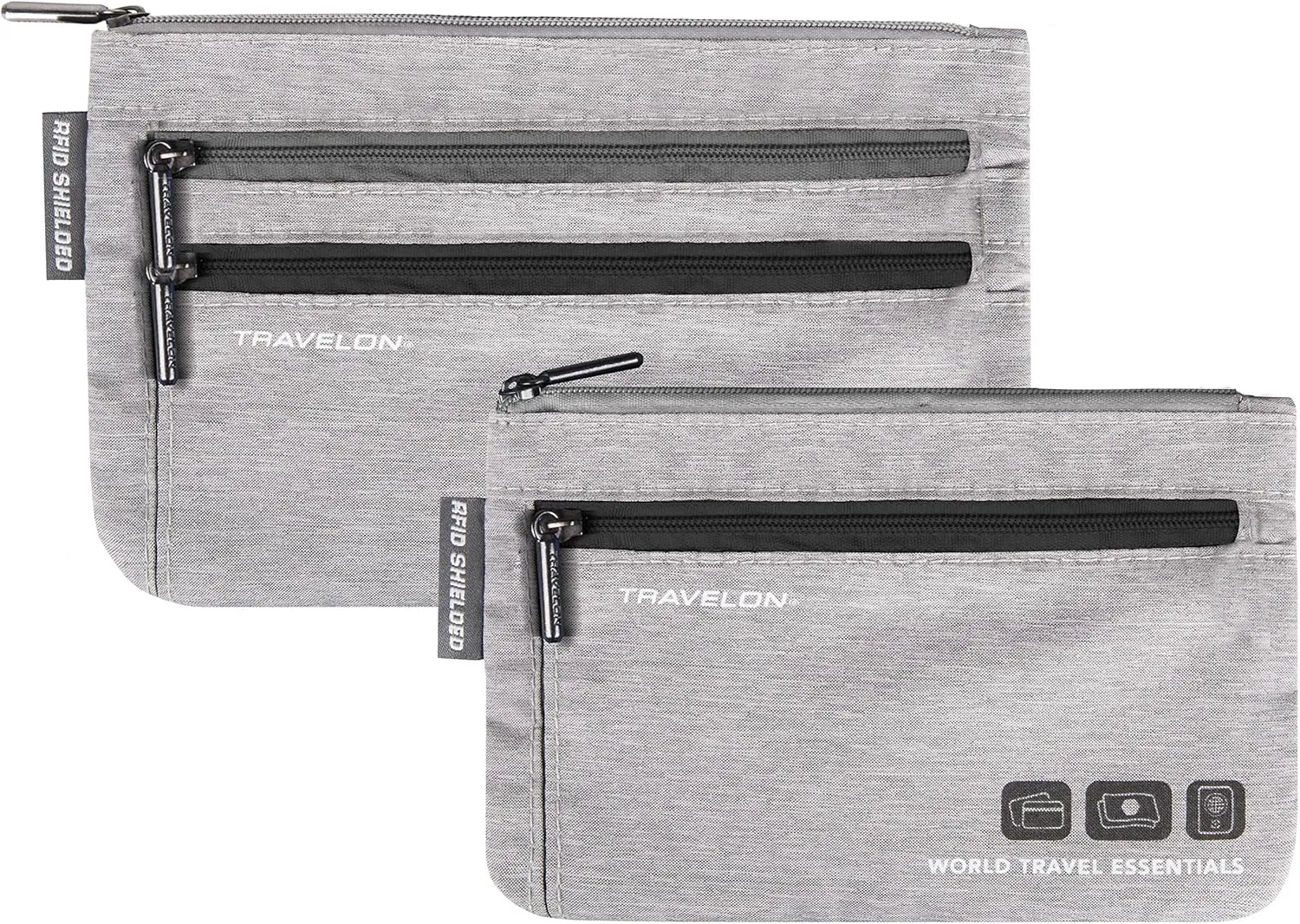 Travelon World Travel Essentials Set of 2 Currency and Passport Organizers