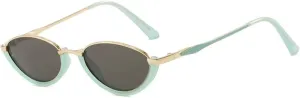 Trendy Luxury Small Cat Eye Sunglass Women Men Metal Frame Sunglasses Men Retro Driving Shades Travel Glasses Uv400