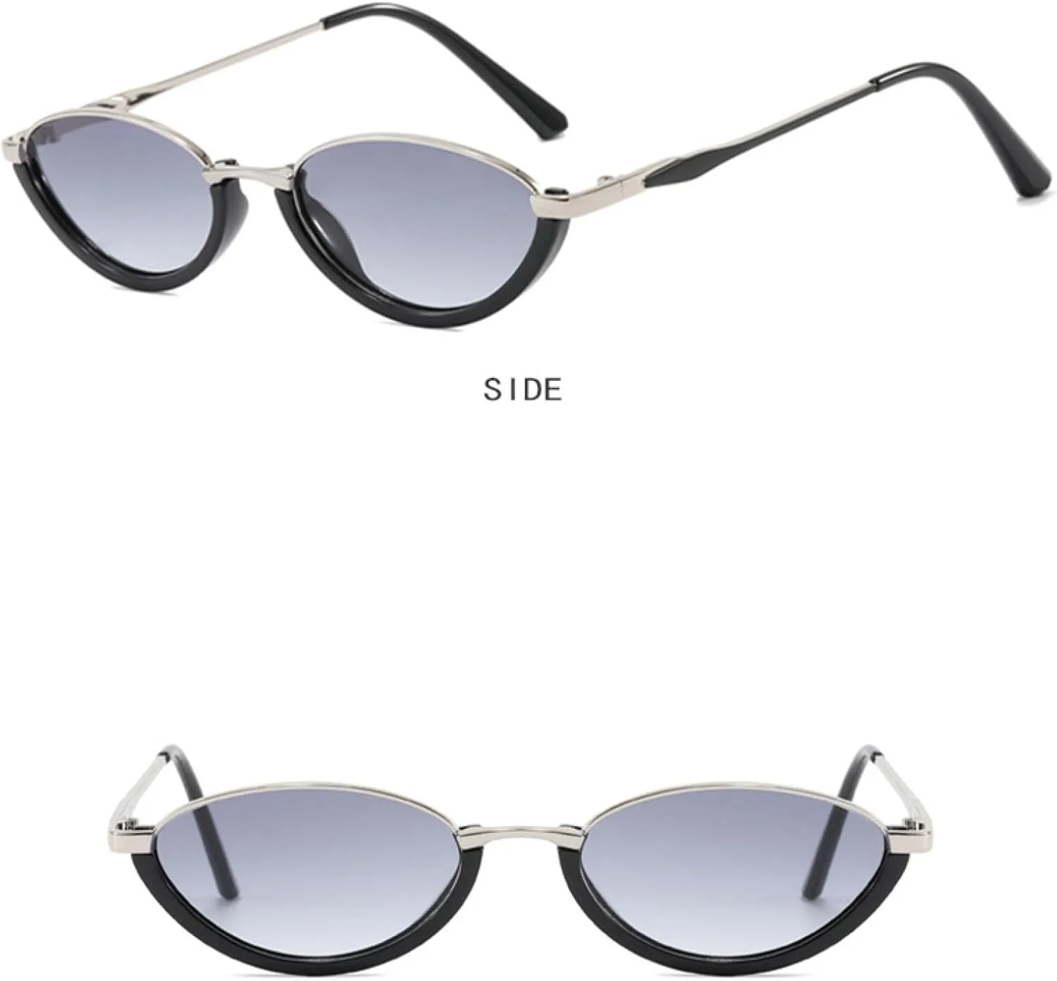 Trendy Luxury Small Cat Eye Sunglass Women Men Metal Frame Sunglasses Men Retro Driving Shades Travel Glasses Uv400