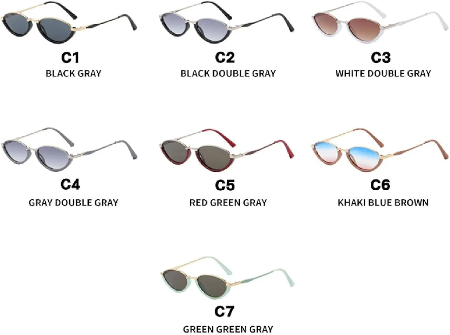 Trendy Luxury Small Cat Eye Sunglass Women Men Metal Frame Sunglasses Men Retro Driving Shades Travel Glasses Uv400