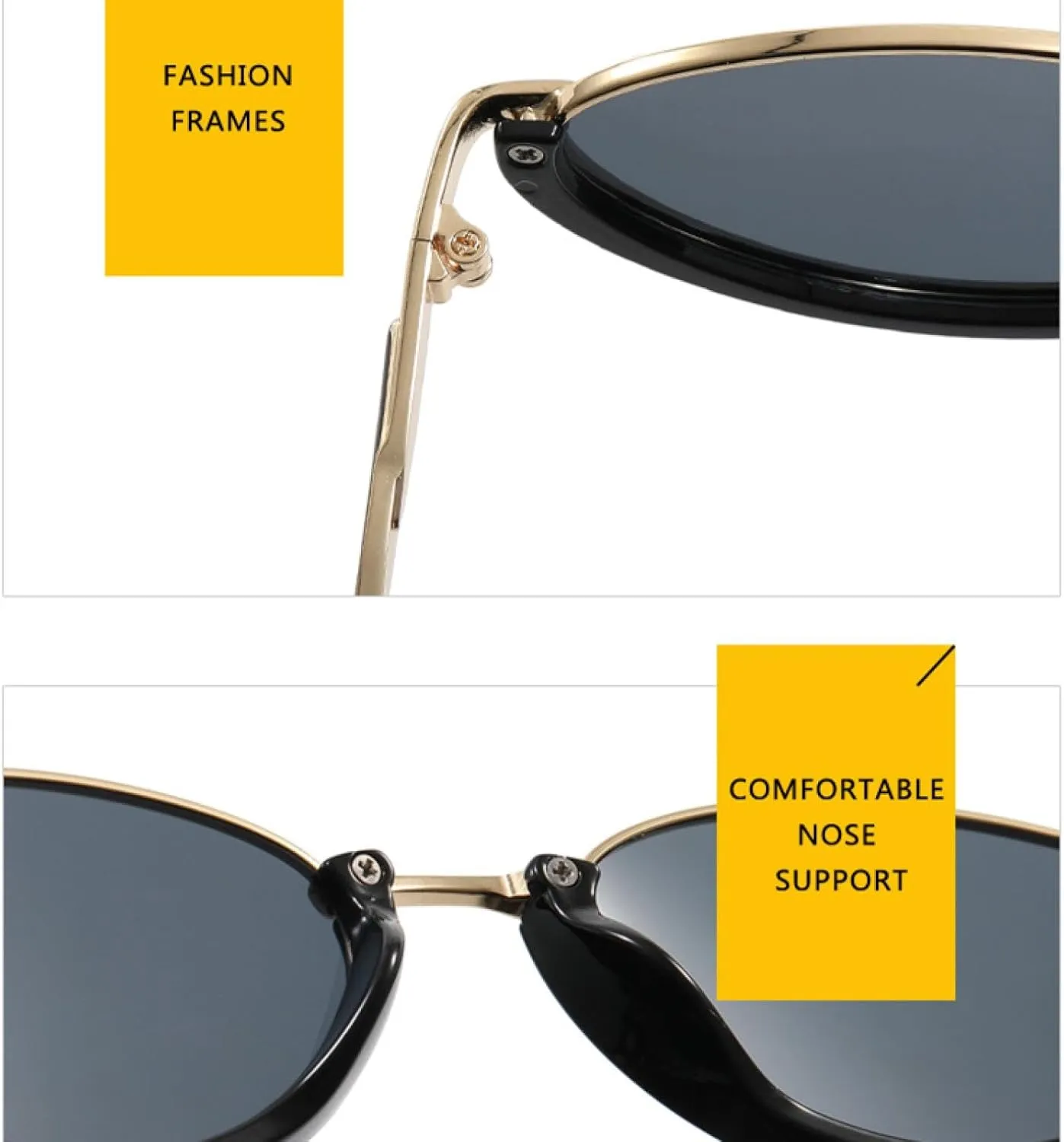 Trendy Luxury Small Cat Eye Sunglass Women Men Metal Frame Sunglasses Men Retro Driving Shades Travel Glasses Uv400