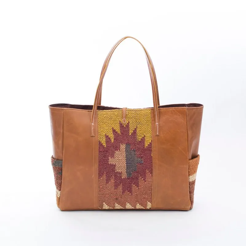 TREVOR - KILIM & LEATHER HAND BAG