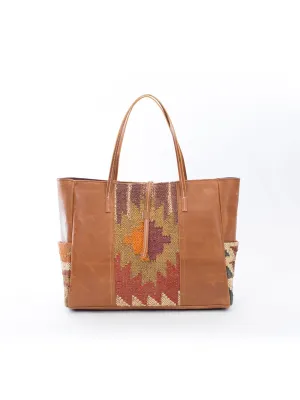 TREVOR - KILIM & LEATHER HAND BAG