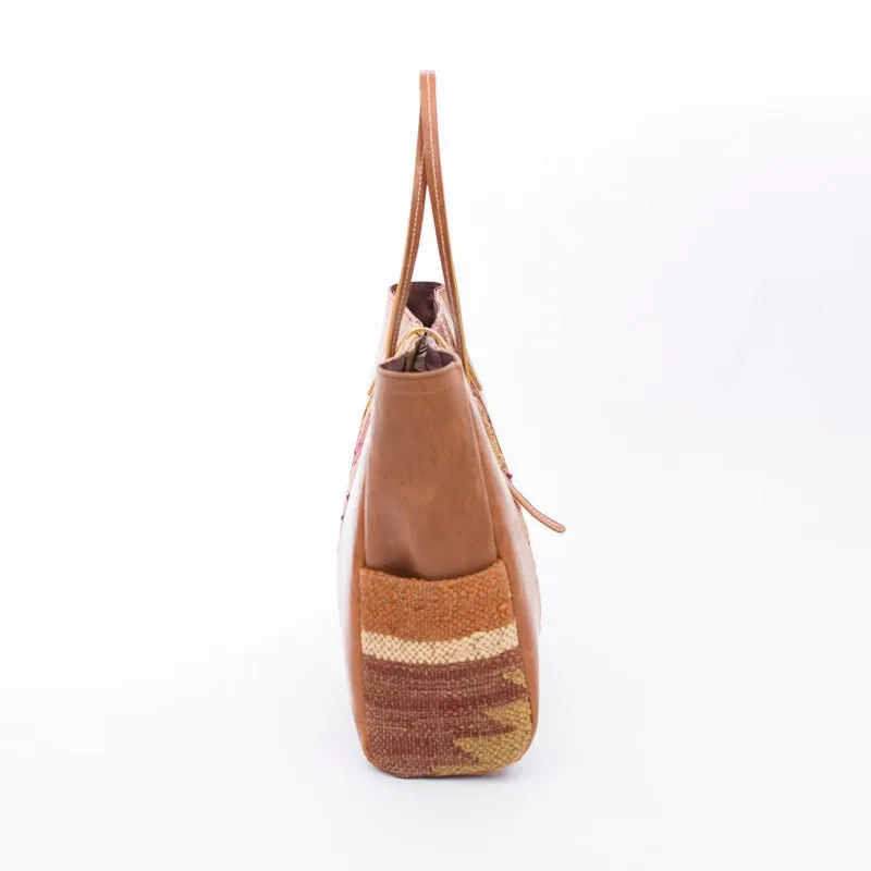 TREVOR - KILIM & LEATHER HAND BAG