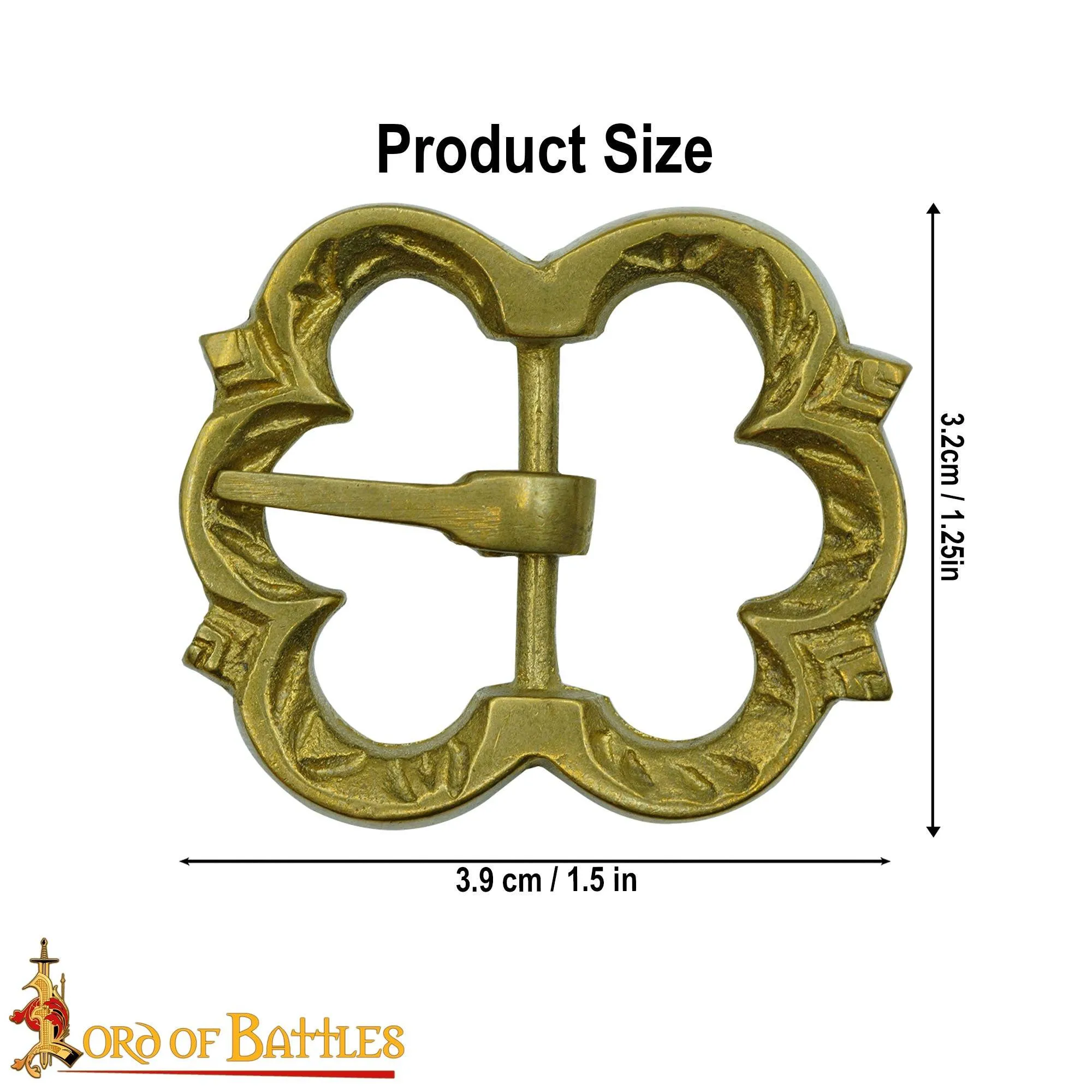 Trilobed Medieval Double Buckle - 15th century (set of 2)